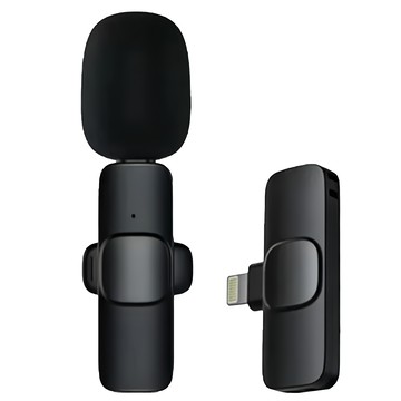 ANTIAN 無線領夾麥克風 智能降噪 高密度收音 Lightning介面充電  551AT19C4-BK  黑色