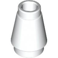 [必買站] 圓錐 1x1 without Top Groove 4589 白色 4518400
