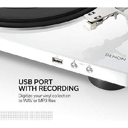 Denon DP-450USB Semi-Automatic Analog Turntable USB Output for Recording Speed Auto Sensor Specially Designed Curved Tonearm 33 3, 4並行輸入