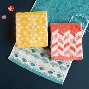 今治緣織浴巾 長巾 方巾 - 長巾-海波藍