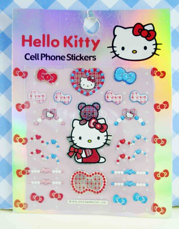 【震撼精品百貨】Hello Kitty 凱蒂貓 KITTY小貼紙-側坐熊 震撼日式精品百貨