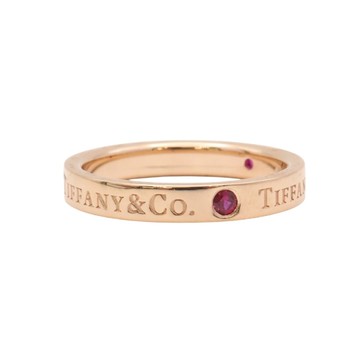 Tiffany & Co 蒂芬妮 Band 戒指 紅寶石 18K玫瑰金 二手精品 【二手名牌BRAND OFF】