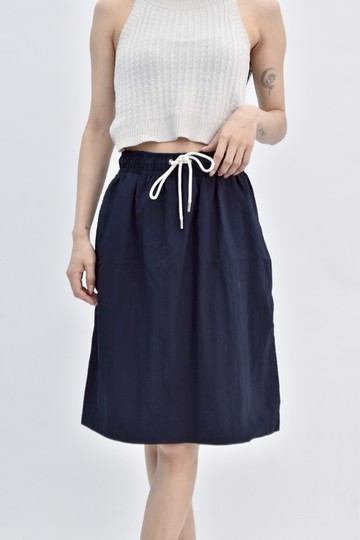 (S) the coin鬆緊腰藍色短裙