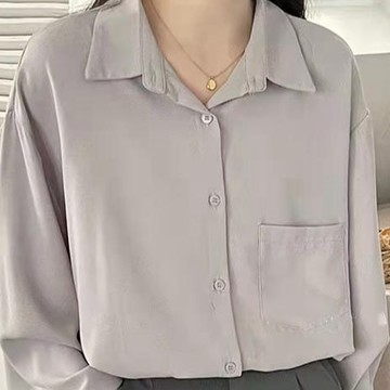 MUMU 【T85382】MINT現貨 灰綠色 超美仙女背後開衩長版襯衫 心機襯衫 女裝 長袖 襯衫 開岔 長板襯衫