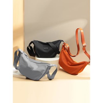 時尚餃子包女2025新款尼龍女包牛津布斜挎包百搭單肩包帆布小包包