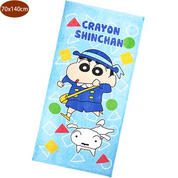 蠟筆小新浴巾卡通大浴巾上學款70x140cm 673780(生日禮物 聖誕節)【卡通小物】