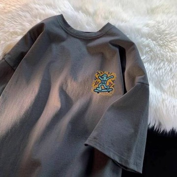 品牌外貿剪標尾單專柜~夏季短袖T恤男裝女裝純棉寬松上衣服潮牌