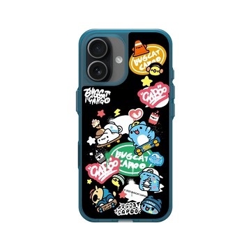 iPhone 17 Clear (相機按鈕) 夜幕藍 - 貓貓蟲咖波 Bugcat Capoo - 咖波拼貼多角色