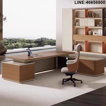 老闆桌 老板桌 經理桌 辦公桌 大班桌 免運 開立發票 老板桌辦公桌領導辦公室家具大班臺總裁經理桌椅組合現代簡約