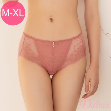 內褲 (M-XL)唯美性感包臀蕾絲小褲_豆沙#9133