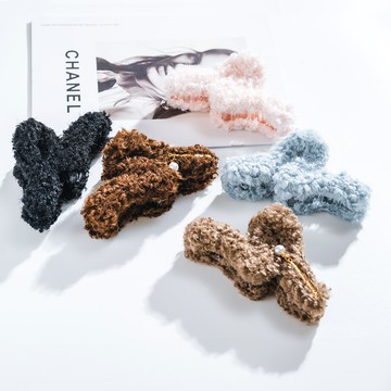 羊羔絨珍珠蝶夾(J054L0W009K) - JUJURY