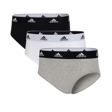 【adidas 愛迪達】女士 舒適運動比基尼內褲三件組 ACTIVE COMFORT COTTON BIKINI BRIEF