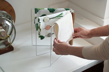 摺疊廚房置物架  廚房轉角毛巾架  洗碗佈/百潔布/鍋刷收納架