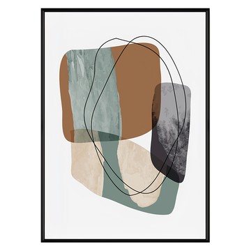 Boluo 菠蘿選畫所 幾何 堆石I 掛畫  40 x 30cm  黑色