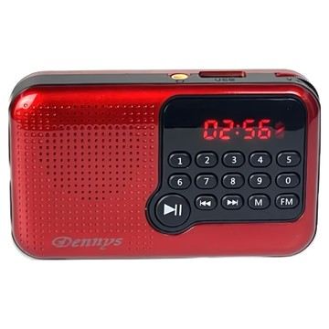 Dennys 丹尼斯 SD USB MP3迷你喇叭  紅色