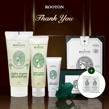 快速出貨【ROOTON】感謝有你！植萃洗髮精200ml+植萃洗髮精70ml+植萃護髮素30ml+頭皮按摩梳+沐浴膠5ml+身體乳5ml+甦活體驗盒+植萃手提禮盒