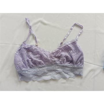 D11-06外單薄款法式蕾絲少女小胸小碼抹胸裹胸文胸內衣發育期大碼