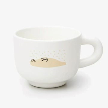 韓國 WARMGREY TAIL 聯名款 陶瓷馬克杯 懶懶海豹