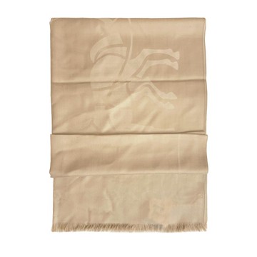 COACH 經典馬車LOGO羊毛披肩圍巾 奶茶色 CQ719 TAU