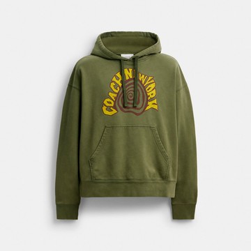 染色螺旋圖案連帽衫