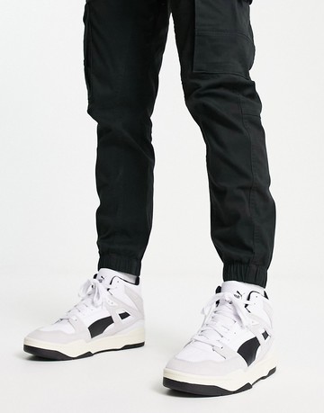 Puma Slipstream Mid Heritage in white and black