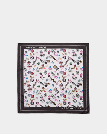 MARC JACOBS 貼紙印花絲巾 -