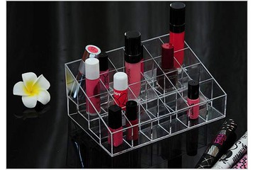 Twins口紅收納架唇膏眼線液化妝品彩妝唇彩展示架 大號透明壓克力梯形24格 Yahoo奇摩超級商城 Line購物