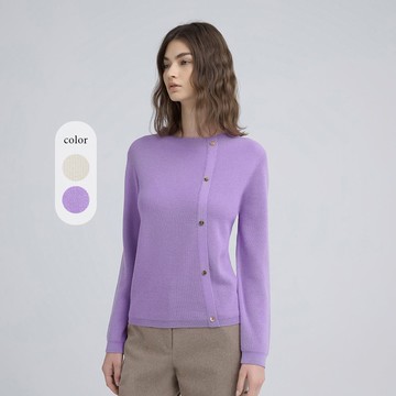 ILEY伊蕾 排釦坑條羊毛針織上衣(兩色；M-XL)