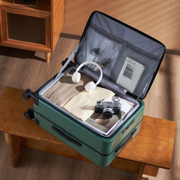 【台灣公司 可打統編】CTPE前開口鋁框行李箱26寸大容量擴容側開深倉旅行箱高顏值拉桿箱 h8154