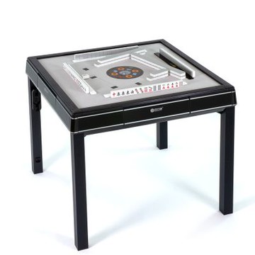 【商密特】T650輔助照明進化版 過山電動麻將桌 餐桌款（玻璃鏡面系列 琉璃黑）
