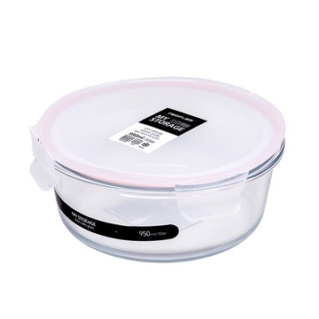 [家速配]NF專利耐熱玻璃保鮮盒圓950ml