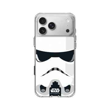 iPhone 17 Pro Max Clear Case（相機按鈕） 透明 - 迪士尼-星際大戰 Star Wars - 風暴兵-大臉系列