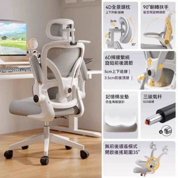 人體工學椅 網布透氣電腦椅 辦公升降轉椅 舒適久坐書桌椅