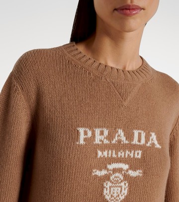 Prada Logo wool and cashmere sweater