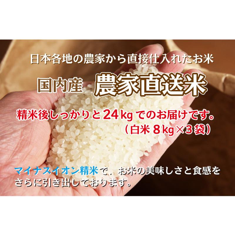 農家直送米 国内産100％ ブレンド米 24kg 白米 安い 8kg×3 複数原料米 送料無料