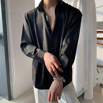 襯衫男長袖韓系 潮流痞帥氣男士正裝外套秋季休閒男裝襯衫