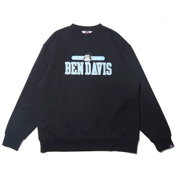 BEN DAVIS BDZ4-2001-01 PRINT SWEAT CREWNECK 大學T (黑色)