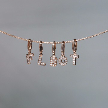 IRIZA 鑽石字母吊咀  IRIZA Initial Diamond Charm