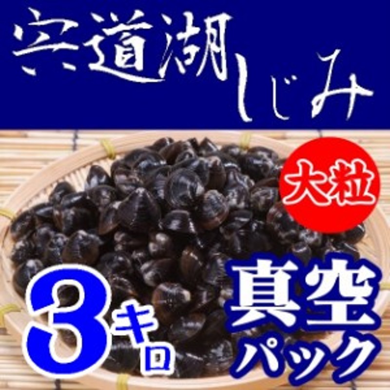 【島根県　送料無料】【砂抜き】宍道湖産　朝獲れしじみ（真空パック）大粒３kg※別途送料、東北500円、北海道1000円・沖縄、離島不可※　LINEショッピング