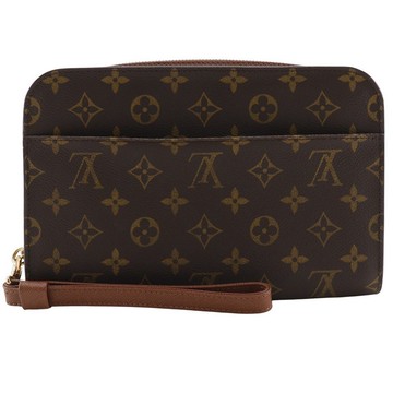 【日本直送】路易威登 LOUIS VUITTON ORSAY 紳士手拿包 M51790 Monogram 帆布 深棕色 AR0929 男士【二手品】