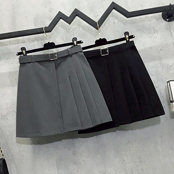 品牌折扣店商場專柜撤柜女裝尾貨清倉夏季高腰百搭壓褶半身裙子女