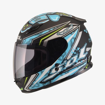 SOL 安全帽 SF-2 SF2 哈囉 消光黑藍 抗UV 雙D釦 排齒釦 輕量化 小帽款 全罩 安全帽《比帽王》