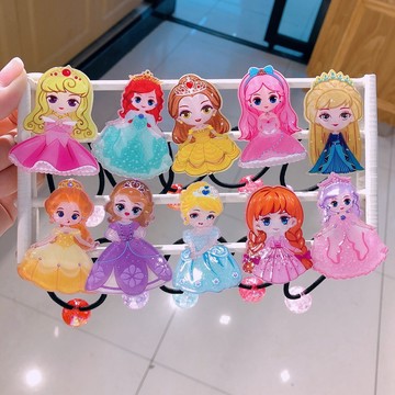 可愛 小朋友 兒童 小孩 髮夾 瀏海夾 碎髮夾 側邊夾 髮圈 手鍊 小女孩 美人魚 公主 Q版公主