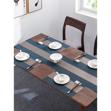 國風餐墊長條隔熱墊新中式防水臺墊餐桌墊西餐墊中式餐具墊高級感