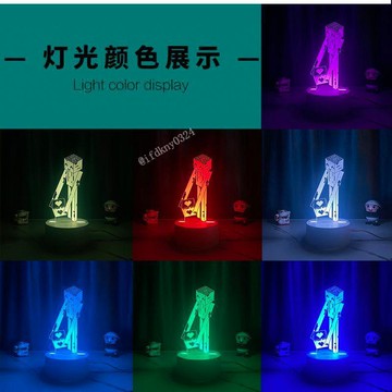 我的世界手辦盲盒遊戲周邊小夜燈苦力mc模型桌面擺件玩具生日禮物