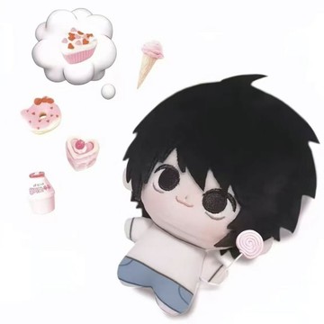 E哥❤現貨 死亡筆記夜神月L屬性10CM棉花娃娃印花海星體可愛毛絨玩具預購