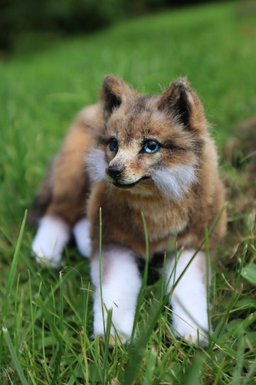 訂製款 小狼 擬真動物 填充藝術玩偶 可擺姿態