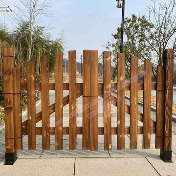 🔥含發票 戶外防腐木圍欄 實木柵欄門 單雙開門 公園籬笆圍墻 隔斷裝飾 加厚庭院圍墻院子籬笆網格門圍欄木 木柵欄 圍籬柵