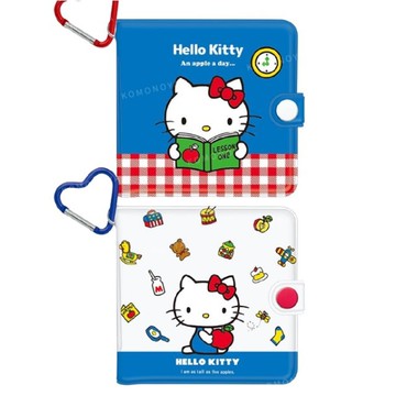 小禮堂 Sanrio 三麗鷗 Hello Kitty 愛心扣環PVC錢包 (復古系列)