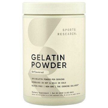 Sports Research, Gelatin Powder, Unflavored, 16 oz (454 g)